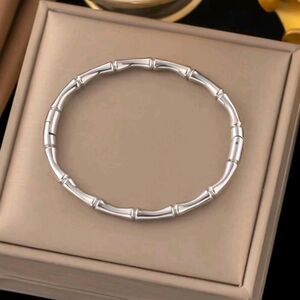 Silver Bamboo Bangle